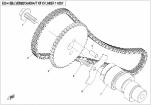 E02-4 CAMSHAFT OF CYLINDER 1 ASSY.