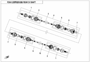 F28-B REAR CV SHAFT(2017 QC)