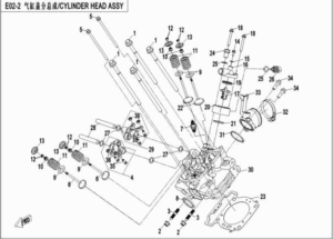 E02-2 CYLINDER HEAD ASSY