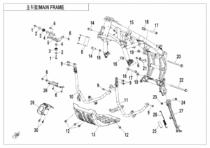 F03-2-B MAIN FRAME(HIGH FENDER)
