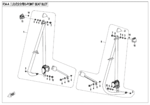 F34-A 3-POINT SEAT BELT
