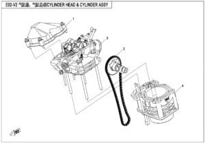 E02-V2 CYLINDER HEAD@^CYLINDER ASSY.