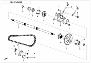 F33-B-V2 REAR AXLE(BOLT REGULATING)