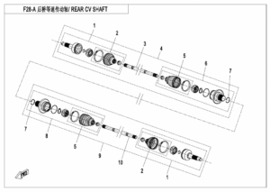 F28-A REAR CV SHAFT