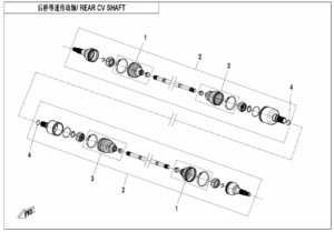 F28 REAR CV SHAFT