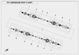 F27-A FRONT CV SHAFT