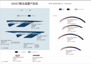 F19-2-B DECAL KITS ( MATTE CONCUPT BLUE)