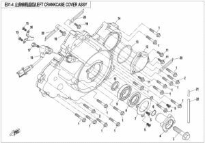 E01-4 LEFT CRANKCASE COVER ASSY.