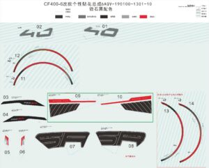 F19-2-B DECAL KITS (ZIRCON BLACK)