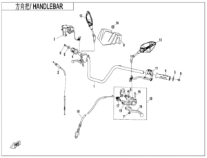 F10-1-A HANDLEBAR(LH PARKING)