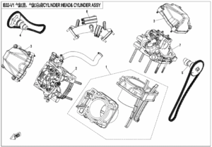 E02-V1 CYLINDER HEAD AND CYLINDER ASSY.