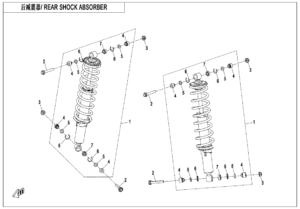 F06-2-D REAR SHOCK ABSORBER(OIL,YuAn)