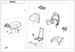 F13-B SEAT -BLACK AND GRAY