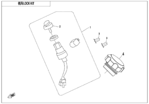 F01-B LOCK KIT(FUEL TANK CAP WITHOUT KEYHOLE)