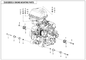 F00-1 ENGINE MOUNTING PARTS