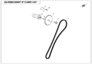 E02-7 CAMSHAFT OF CYLINDER 2 ASSY.