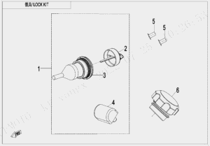 F01-B LOCK KIT(FUEL TANK CAP WITHOUT KEYHOLE)