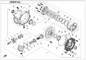 F33-A REAR AXLE(WITH DIFFERENTIAL)