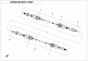 F28-B REAR CV SHAFT(ABS)