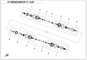 F27 FRONT CV SHAFT