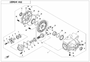 F33-C-V2 REAR AXLE(NO DIFFERENTIAL)