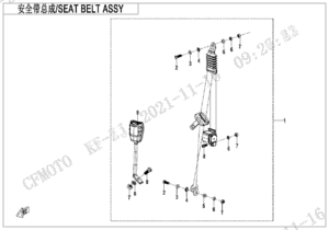 F34-4 SEAT BELT ASSY(BACK SEAT)