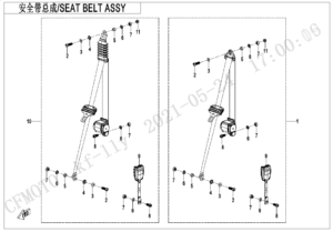 F34-2 SEAT BELT ASSY(PASSENGERS)
