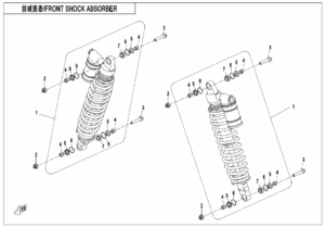 F05-2-B FRONT SHOCK ABSORBER(GAS)-BLACK