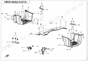 F04-3-V2 MIDDLE PLASTICS(WITH GEARSHIFT LOCK)