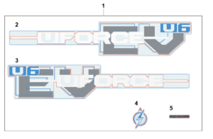 F19-1-A DECAL KITS(METALLIC GERY)