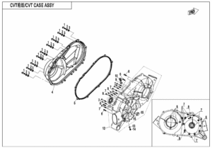 E01-3 CVT CASE ASSY.