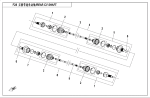 F28 REAR CV SHAFT
