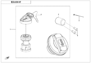 F01-B LOCK KIT(WITH STEERING WHEEL LOCK)
