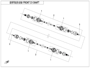 F27-B FRONT CV SHAFT(ABS)