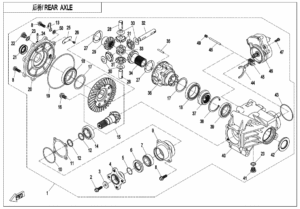 F33-B REAR AXLE(WITH DIFFERENTIAL)