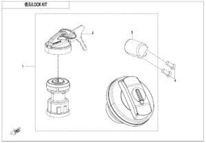 F01-C LOCK KIT(WITH STEERING WHEEL LOCK)
