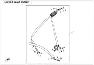 F34-1 3-POINT SEAT BELT