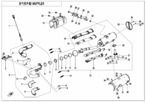 F02-B-V2 MUFFLER(FOR EU168 ONLY)
