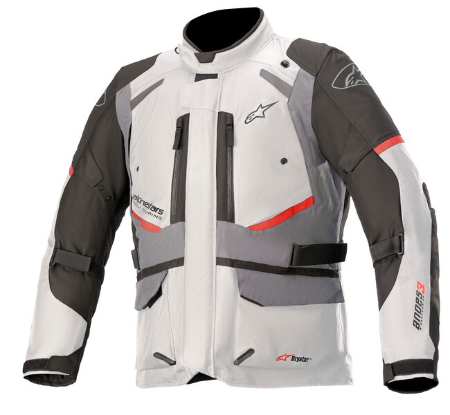 bunda ANDES DRYSTAR, TECH-AIR 5 kompatibilní, ALPINESTARS (světle šedá/tmavě šedá/černá/červená)