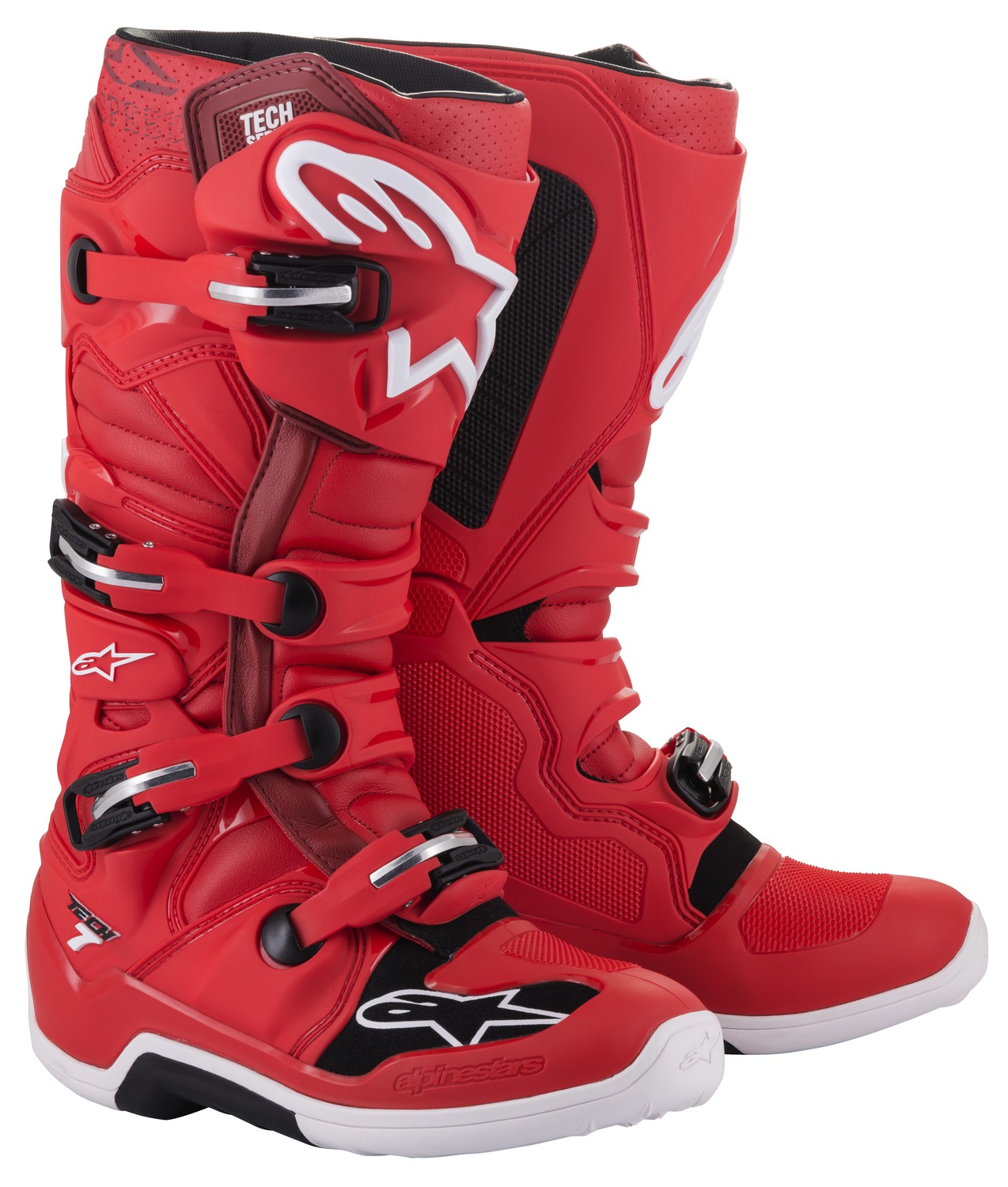 boty TECH 7, ALPINESTARS (červená)
