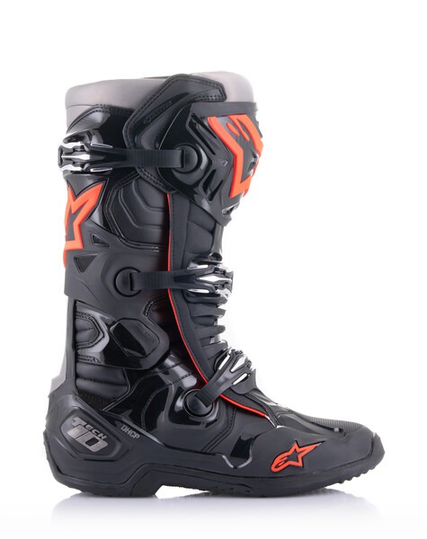 boty TECH 10, ALPINESTARS (černá/červená fluo/šedá) - Obrázek 2