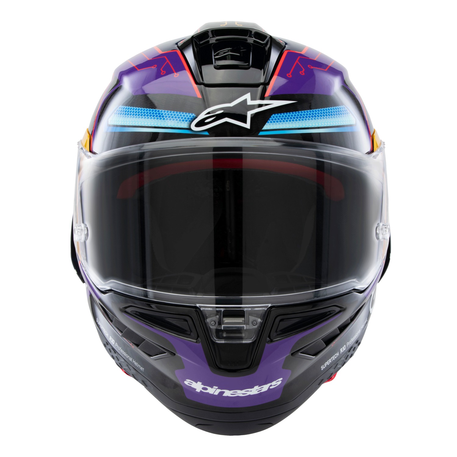 přilba SUPERTECH R10 limitovaná edice MARTINATOR JORGE MARTIN, ALPINESTARS (modrá/fialová/červená/žlutá) - Obrázek 6