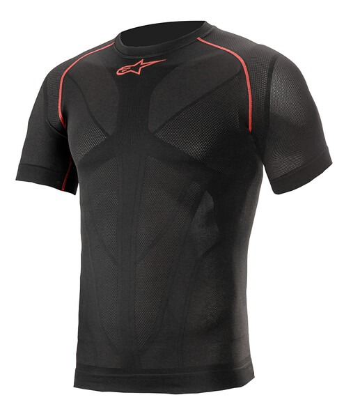 termotriko s krátkým rukávem RIDE TECH V2 SUMMER, ALPINESTARS (černá/červená) 2026