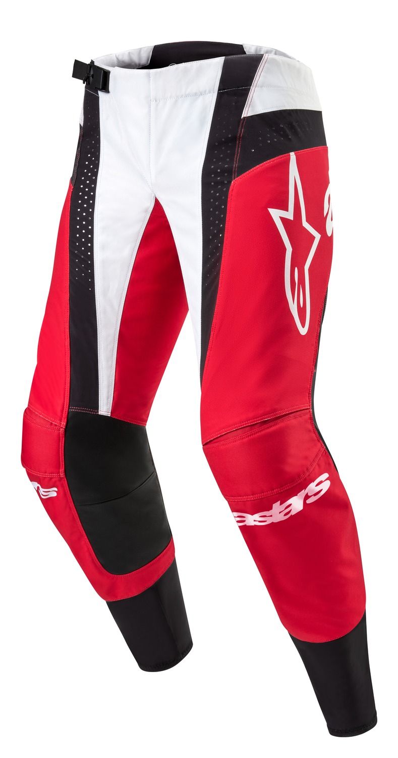 kalhoty TECHSTAR OCURI, ALPINESTARS (červená/bílá/černá)