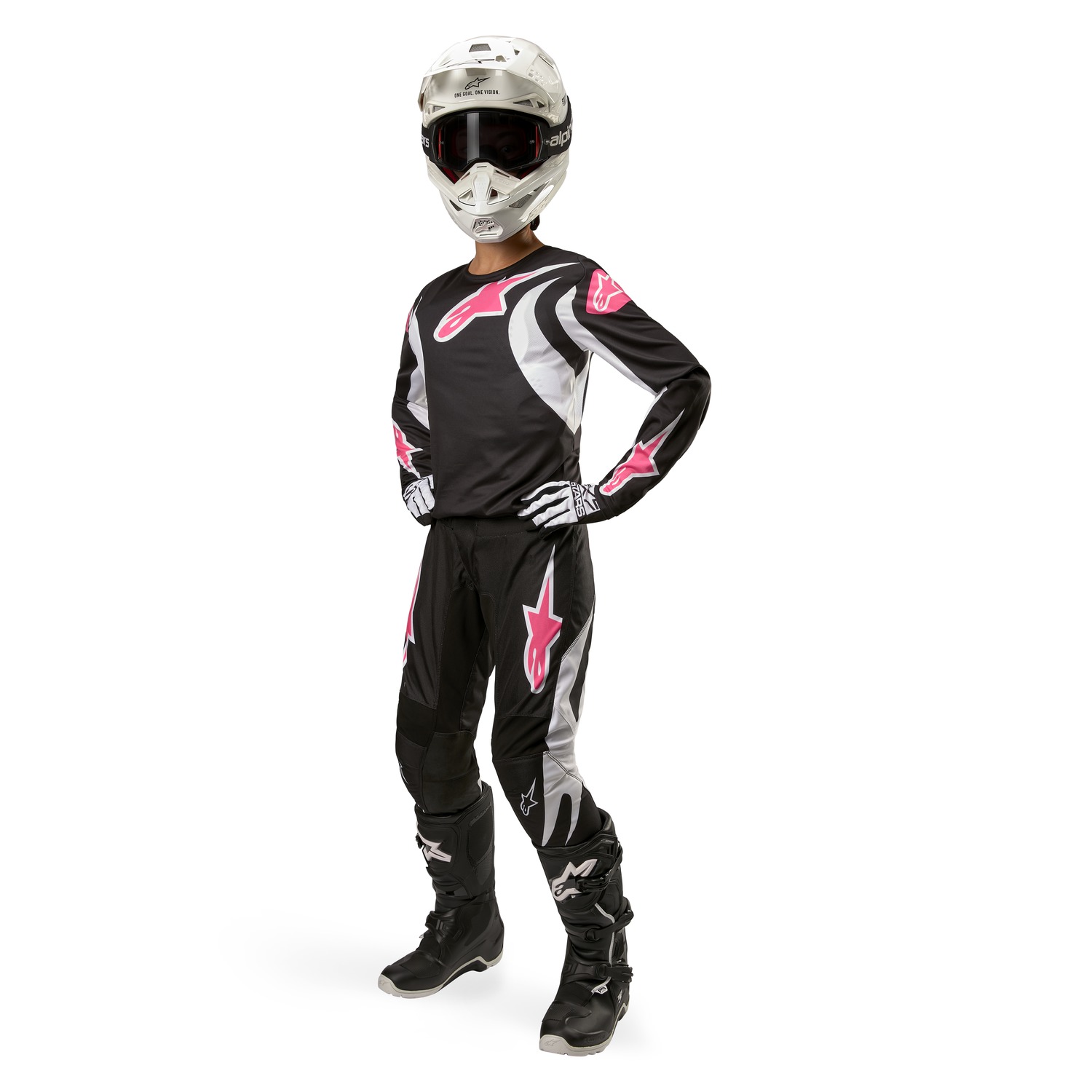 kalhoty STELLA FLUID, ALPINESTARS, dámské (černá/bílá) - Obrázek 3