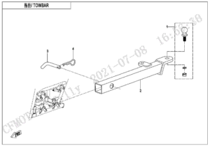 F40-A TOWBAR(LONG, PIN SHAFT CONNECTION )