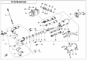 F02-B-V1 MUFFLER(FOR EU168 ONLY)