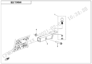 F40-D TOWBAR(SHORT, BLOT CONNECTION)