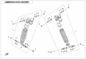 F06-2-B REAR SHOCK ABSORBER(GAS)-BLACK