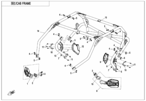 F23-V1 CAB FRAME(FOR 3-POINT SEAT BELT)